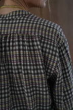 Colette Brown Check Blouse