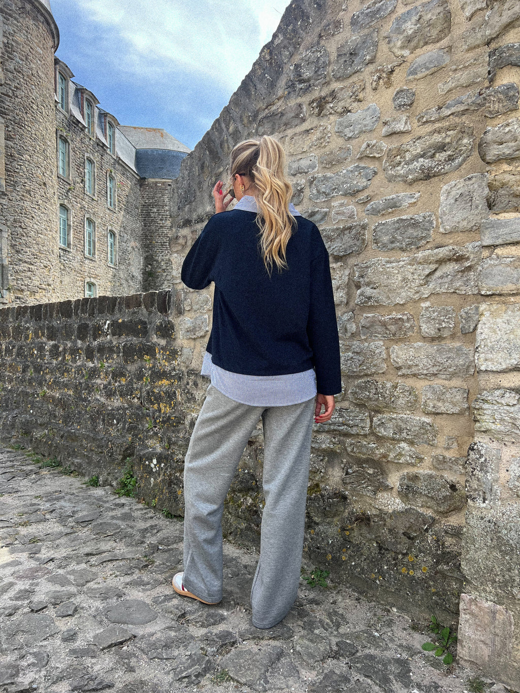 Pantalones rectos Adrien - Gris