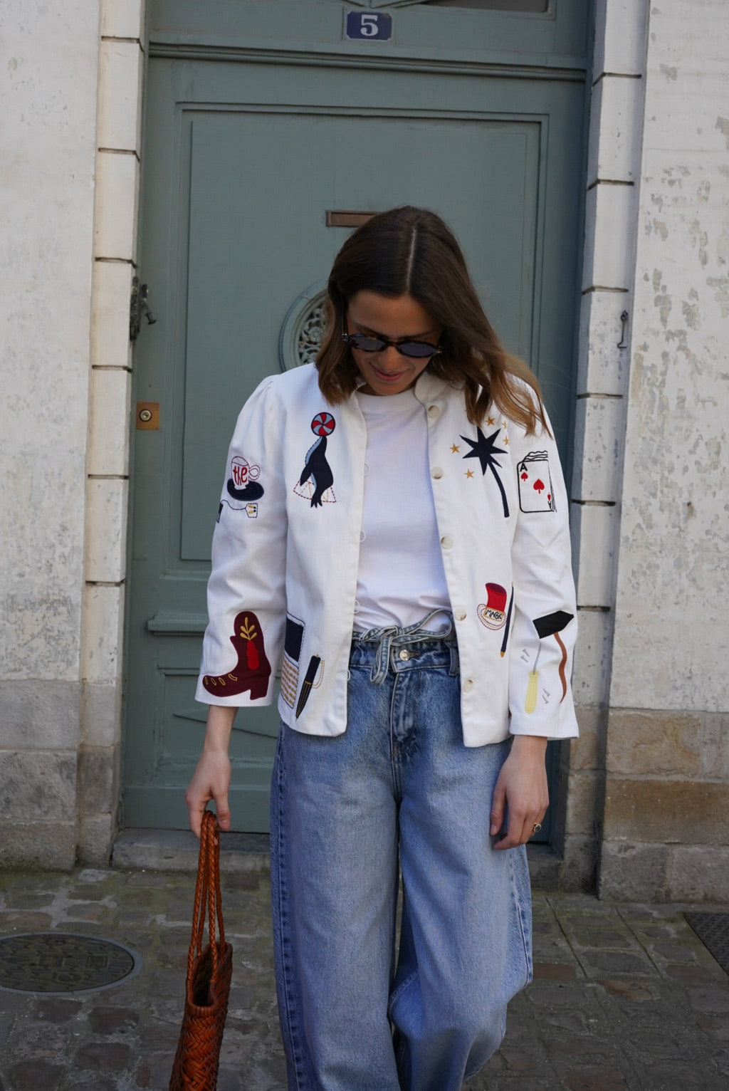 Anouck White Circus Embroidery Jacket