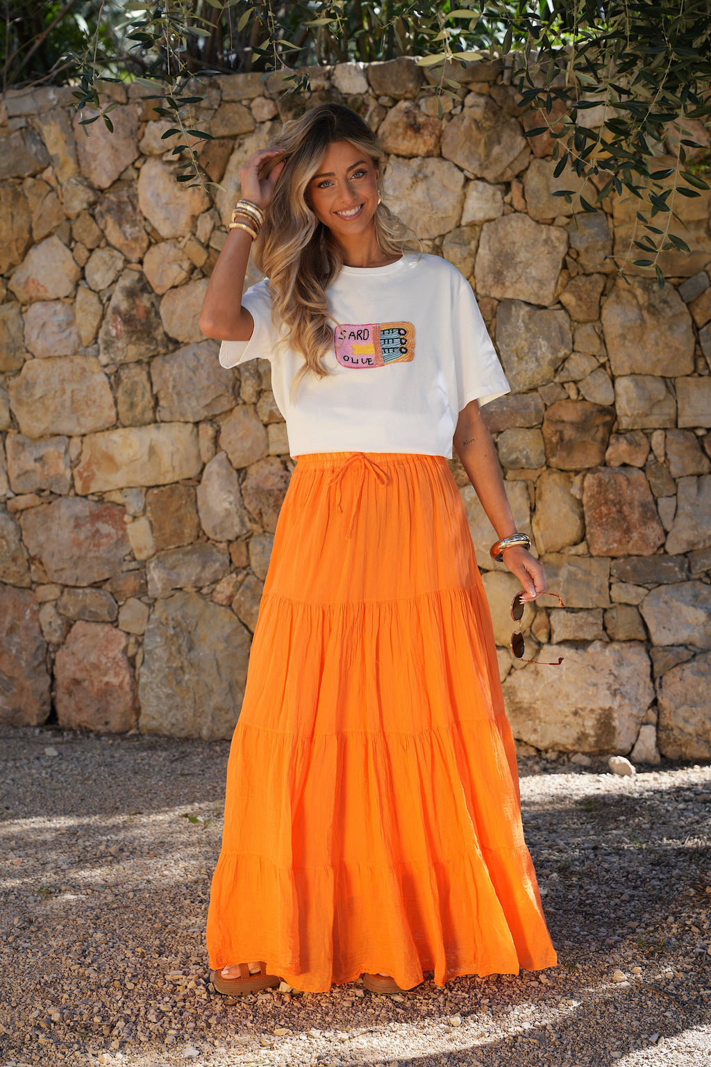 Jupe Longue Chloé - Orange