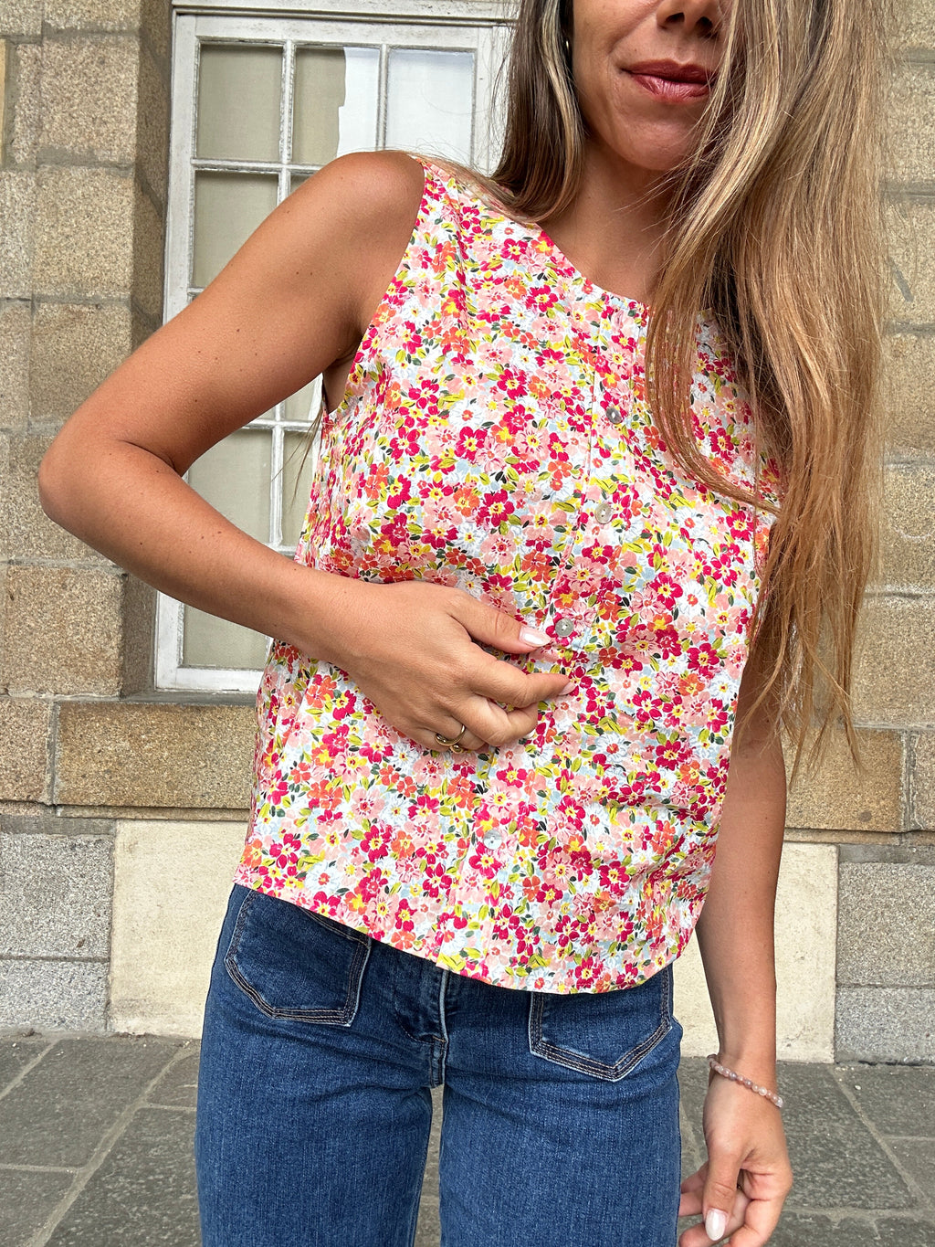 Top a fiori Paola
