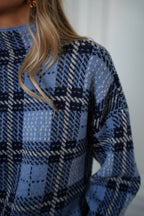 Pull À Carreaux Nala - Bleu