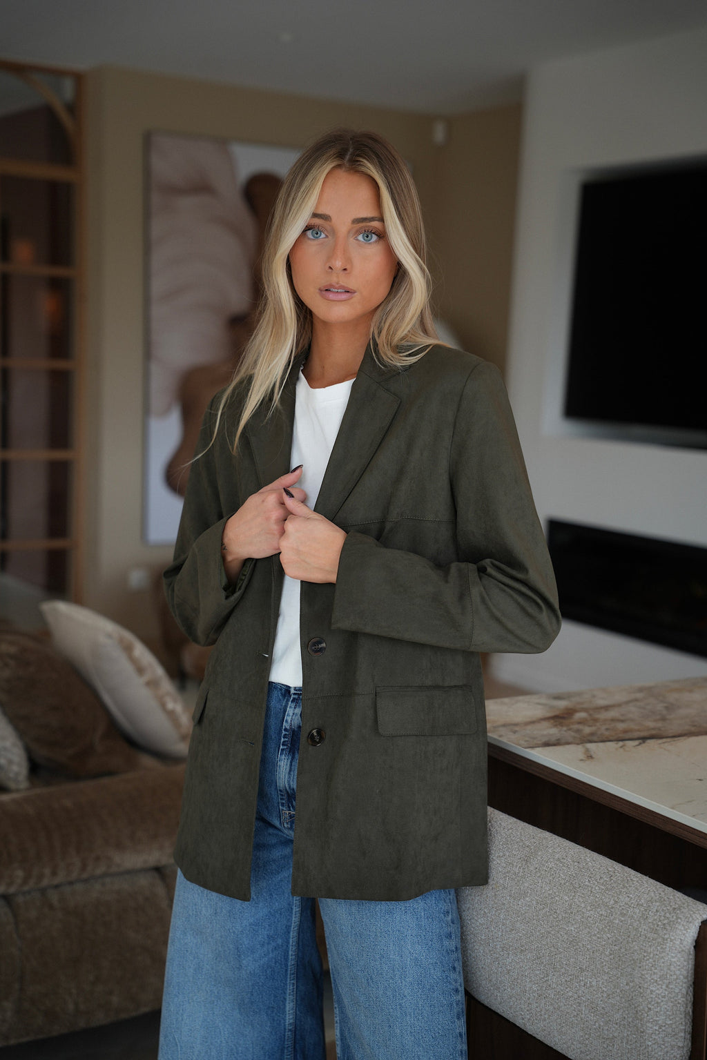 Veste Suédée Marylin - Kaki