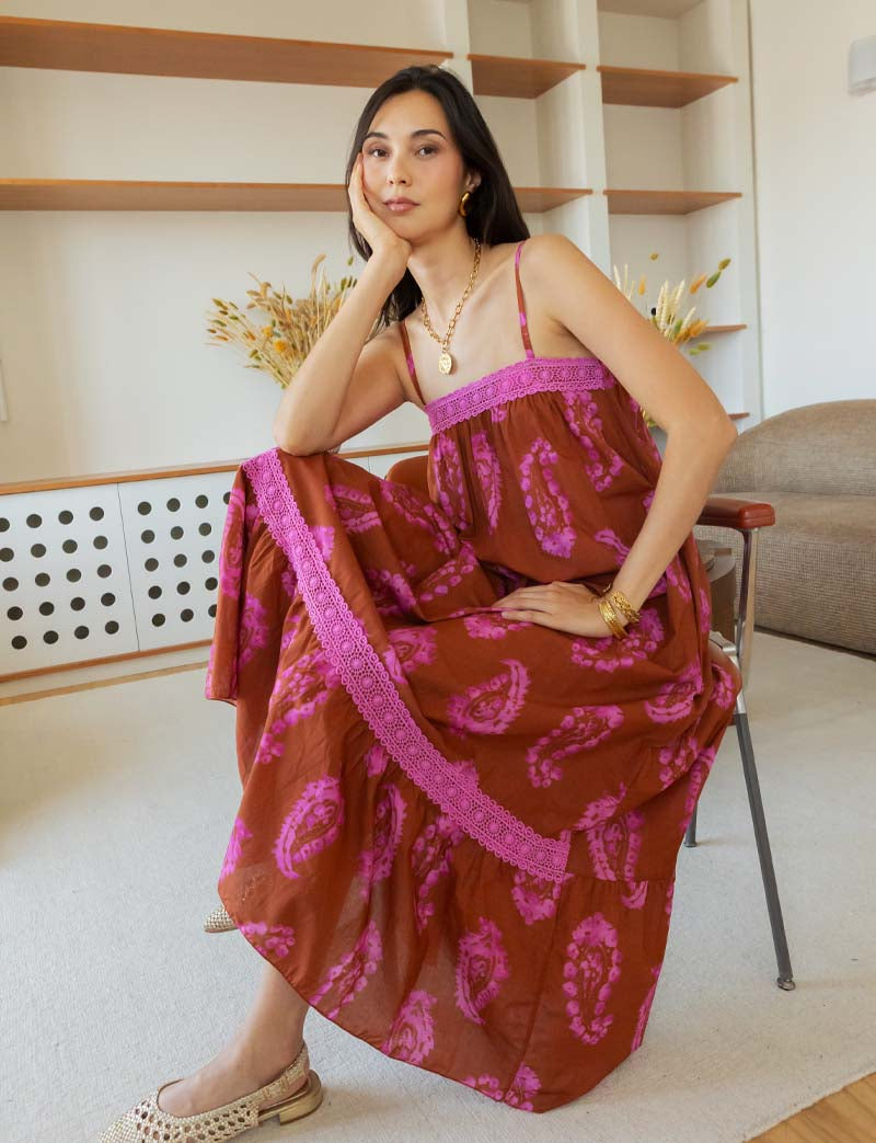 Terracottafarbenes Kleid Nouna