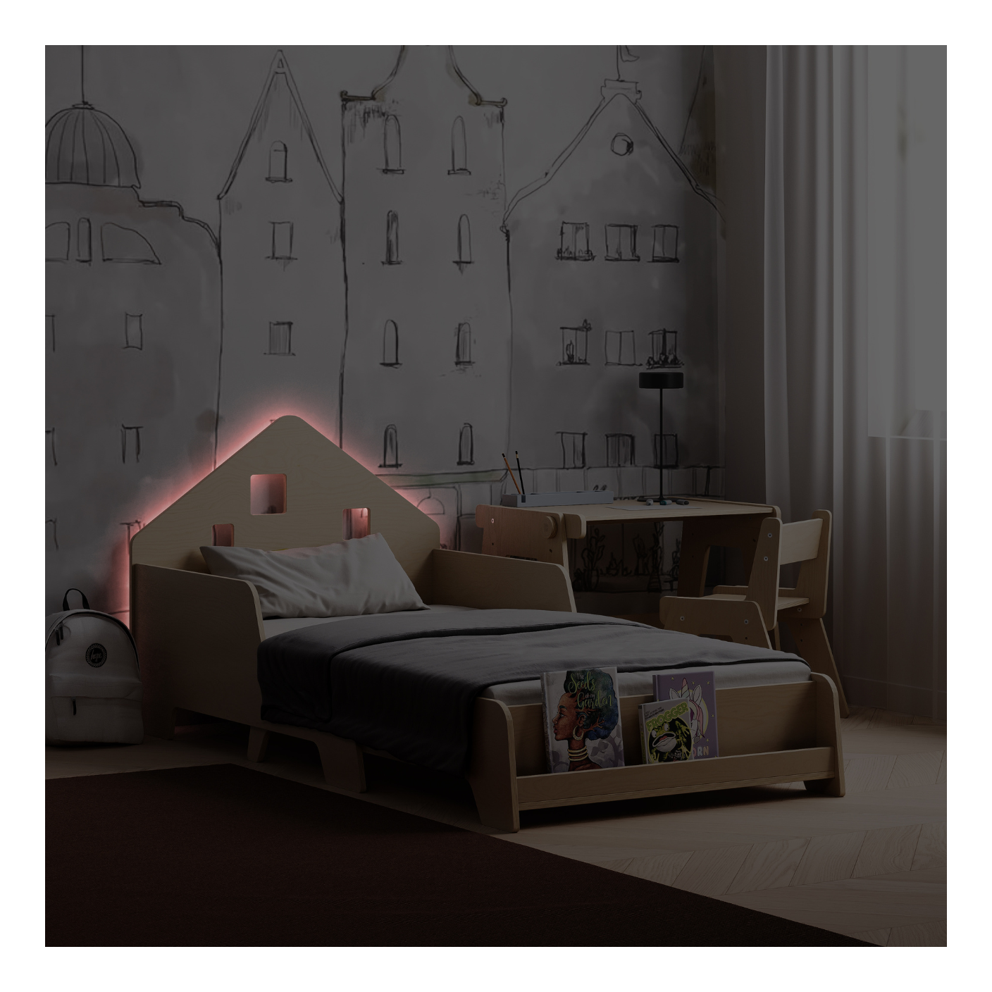 Cama Cabina Extensible Con Iluminación Led
