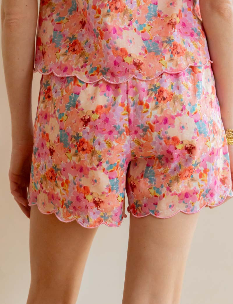 Short rosa a fiori Tiago