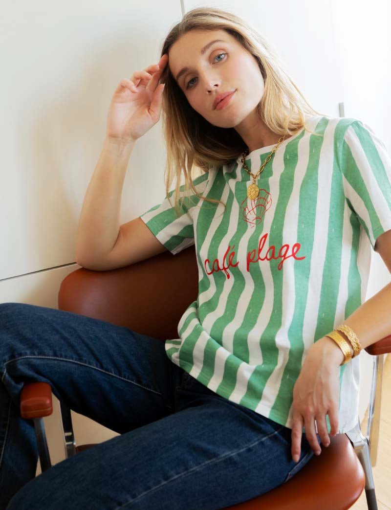 T-shirt a righe Café Plage