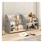 Librería y Estantería Para Juguetes Dúo – Blanco y Gris