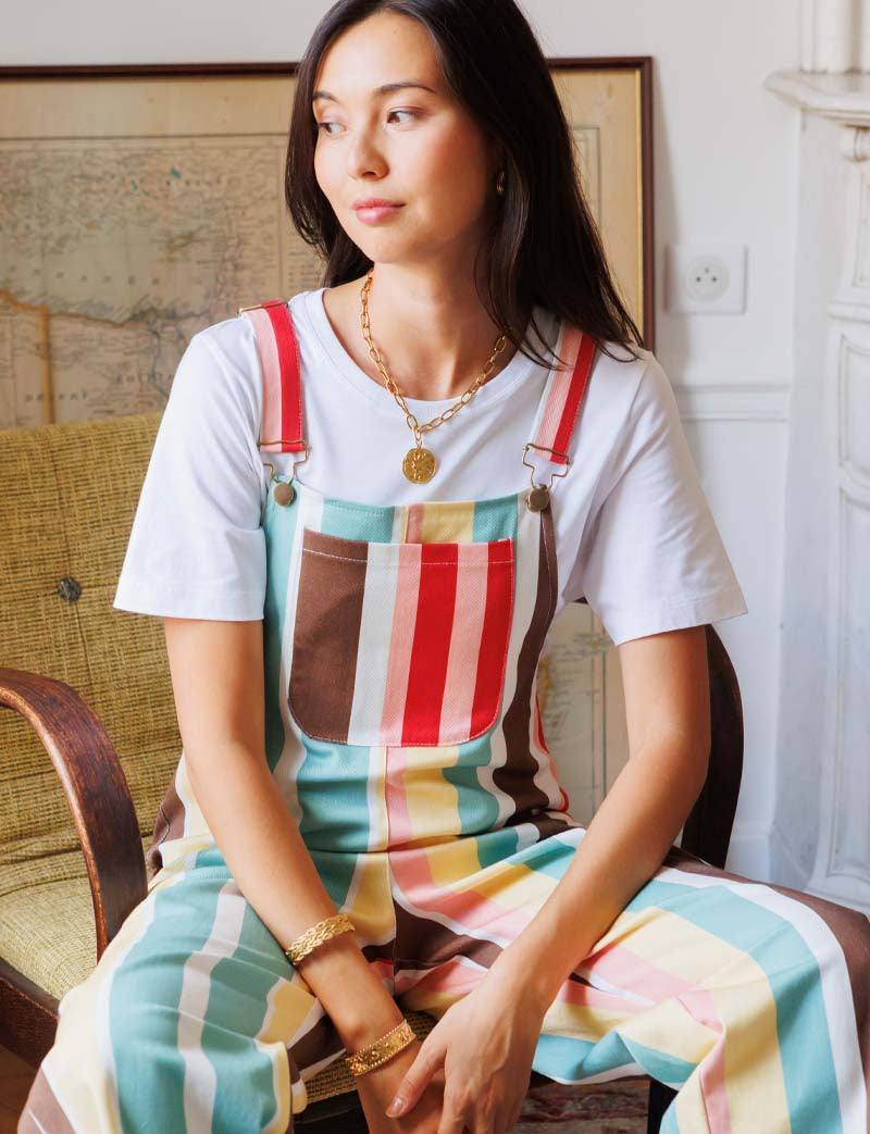 Salopette a Righe Multicolor Roey