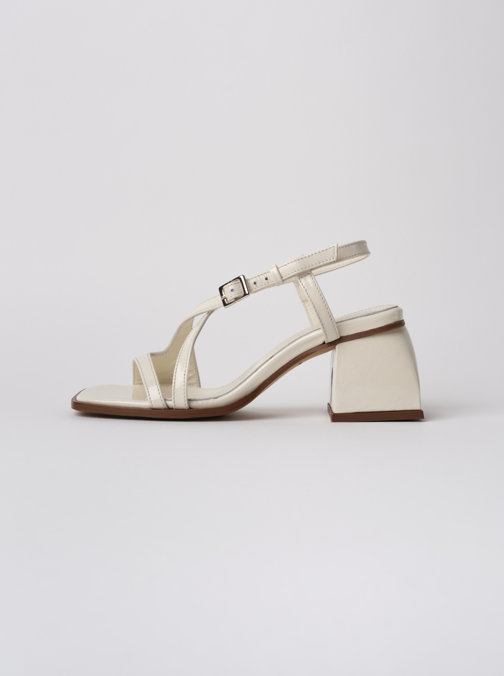 Square Crush White Sandals