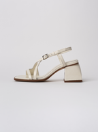 Square Crush White Sandals