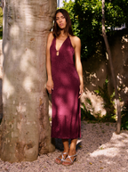 Vestido Leo burdeos