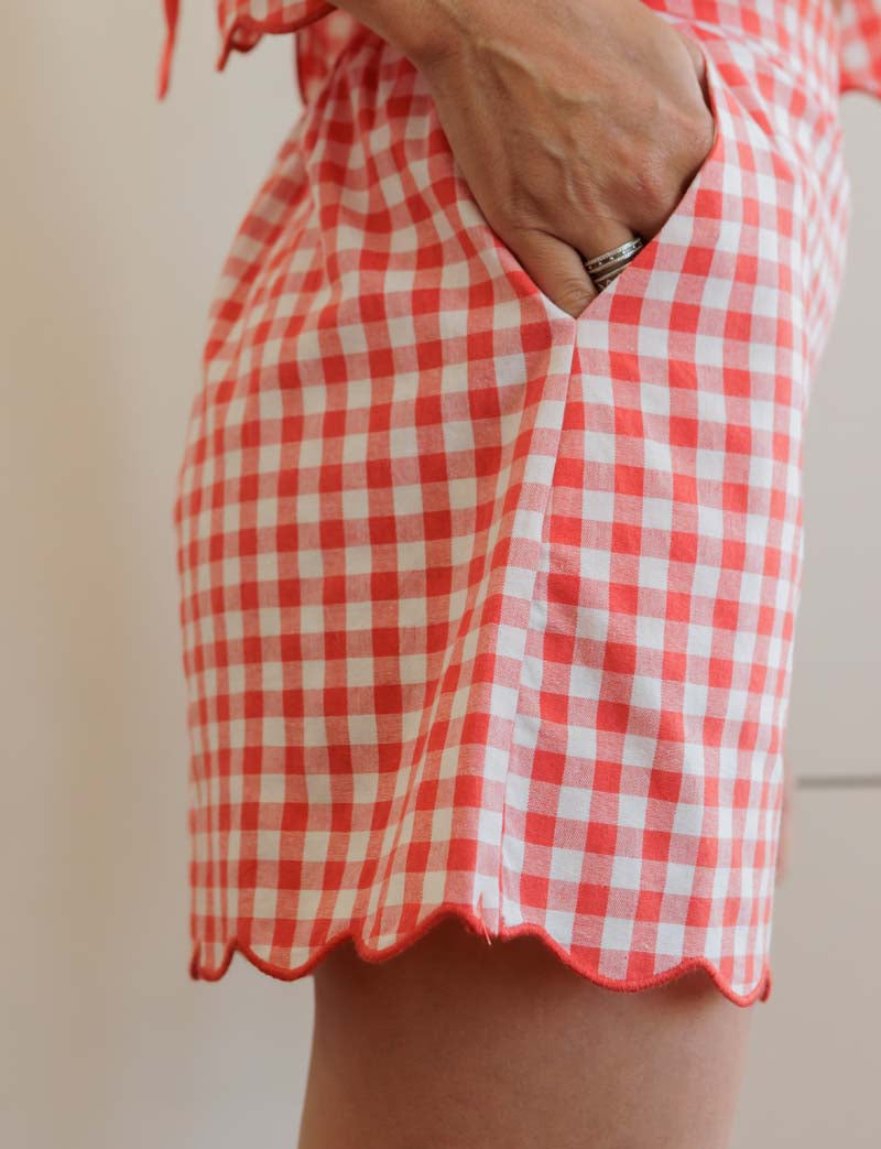 Short Vichy Rouge Gad