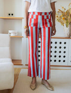 Gestreifte Jeans Himmelblau & Rot Aldo