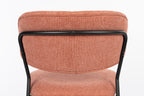 Jolien - Juego de 2 Sillas de Comedor - Tapizadas - Negro/Rosa