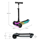 Raket Three-Wheel LED Scooter Black