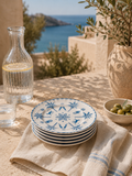 Exotic Vibes - Set De 6 Assiettes À Dessert - Porcelaine - Bleu