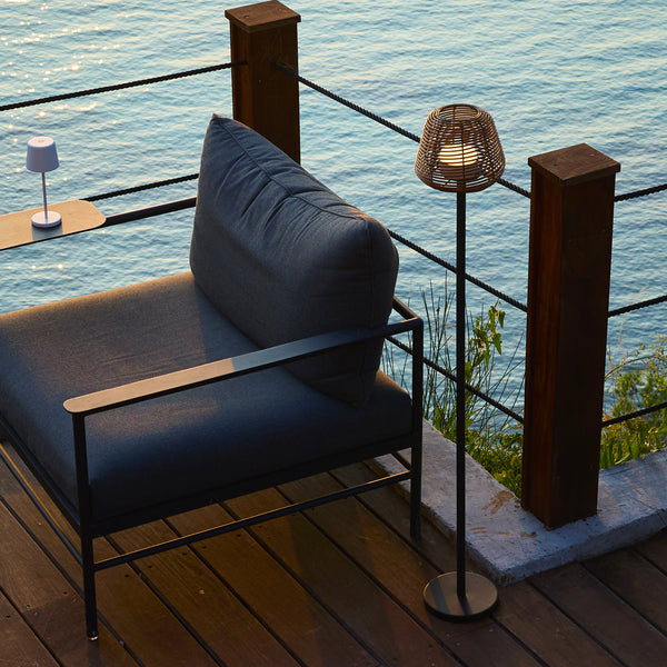 Boheme Tall - Lampadaire Sans Fil - Polyrotin - Marron