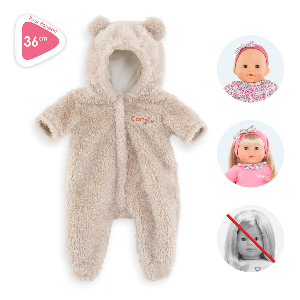 Combinaison Pilote Ourson Poupon 36 Cm
