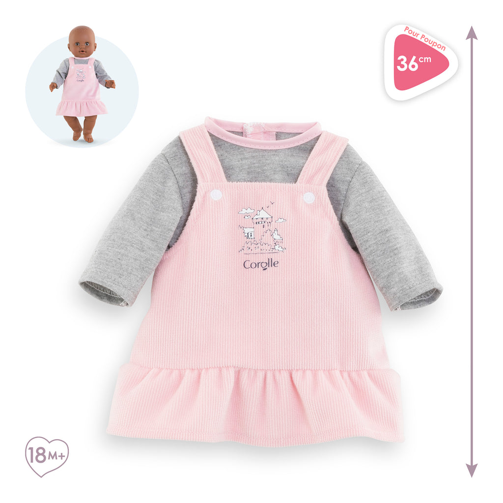 Robe Et T-Shirt Bords De Loire Pour Poupon 36 Cm