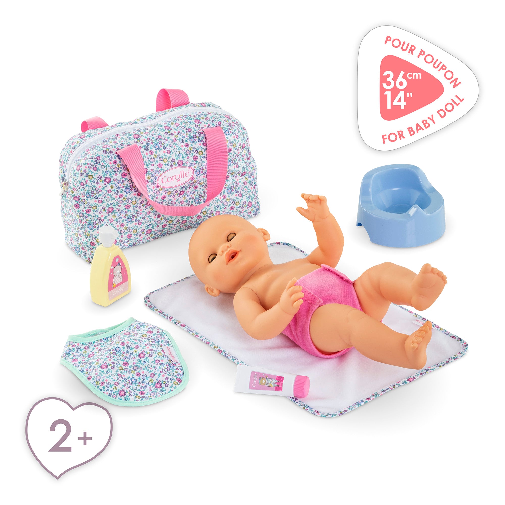 Coffret Accessoires À Langer Floral 36 Et 42 Cm