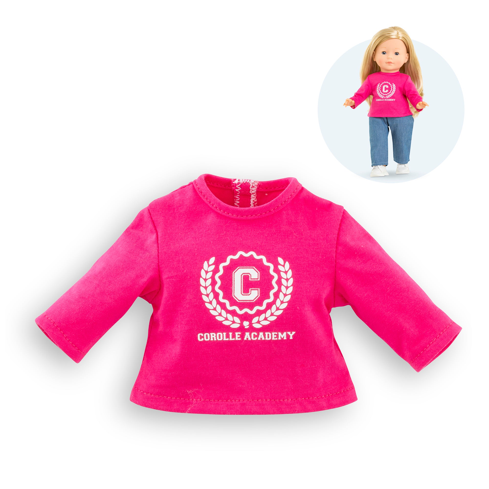 T-Shirt Fuchsia Corolle Academy Pour Poupée Ma Corolle