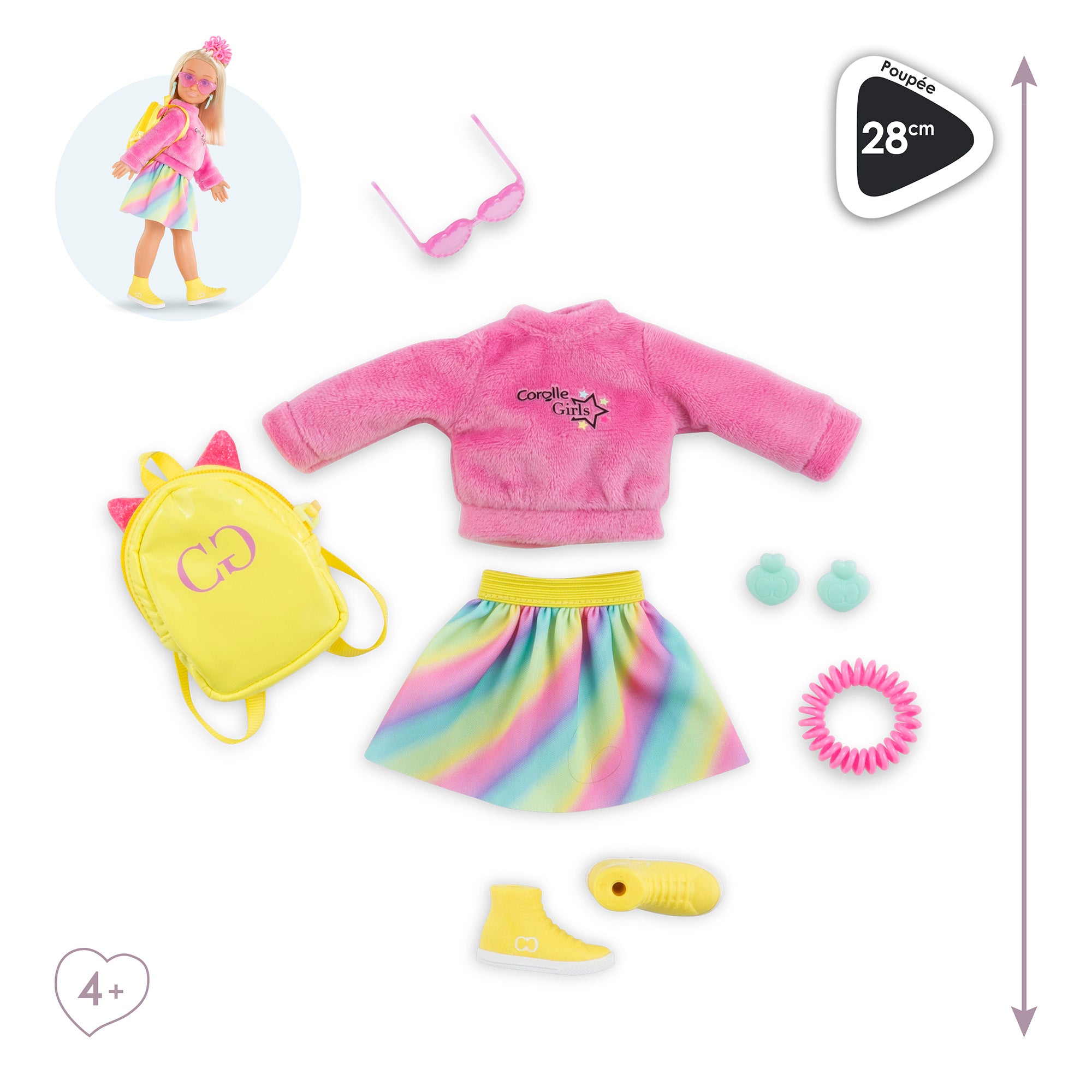 Corolle Girls 28cm Pop Dressing Set - 4+