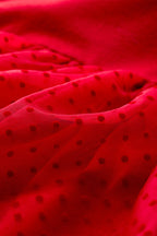 Bi-material Dress - Red - Baby Girl