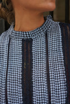 Blouse Margaux Carreaux Marine