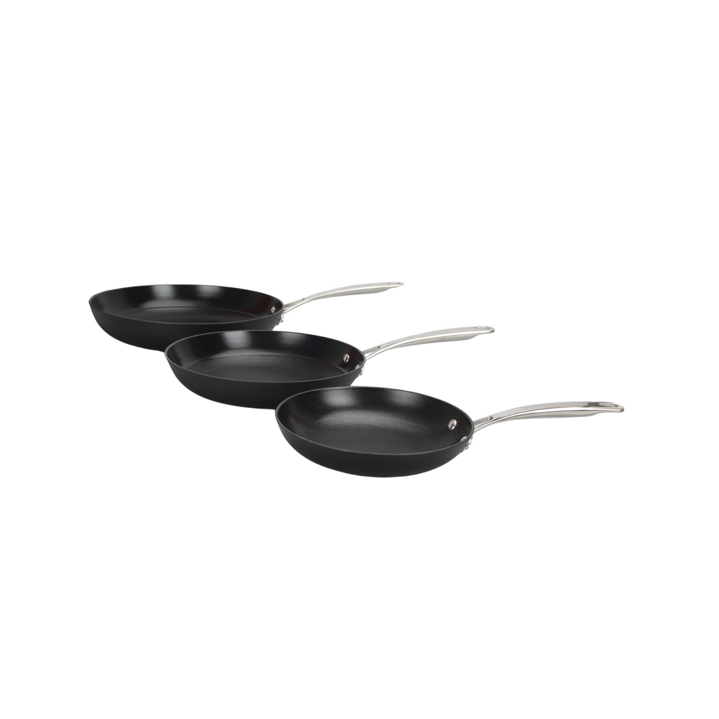 AirIron - Lot De 3 Poêles - Fonte - Noir