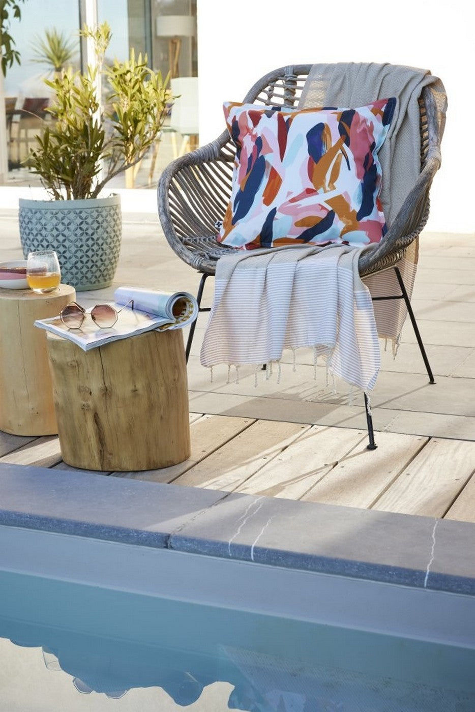 Julianne - Housse De Coussin - Polyester Imprimé + Enduction