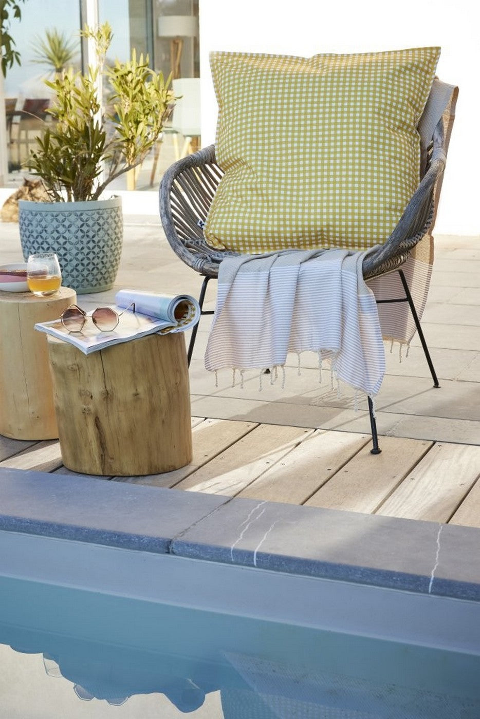 Vickie - Housse De Coussin Polyester Imprimé + Enduction - Soleil