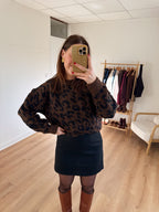 Jupe effet laine Lou noire