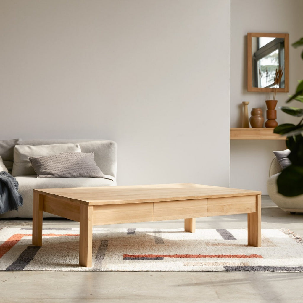Eden - Table Basse Rectangulaire - Teck - Naturel