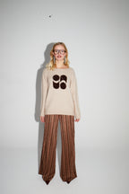 Charlie Trousers Cognac Stripes Made In Italy
