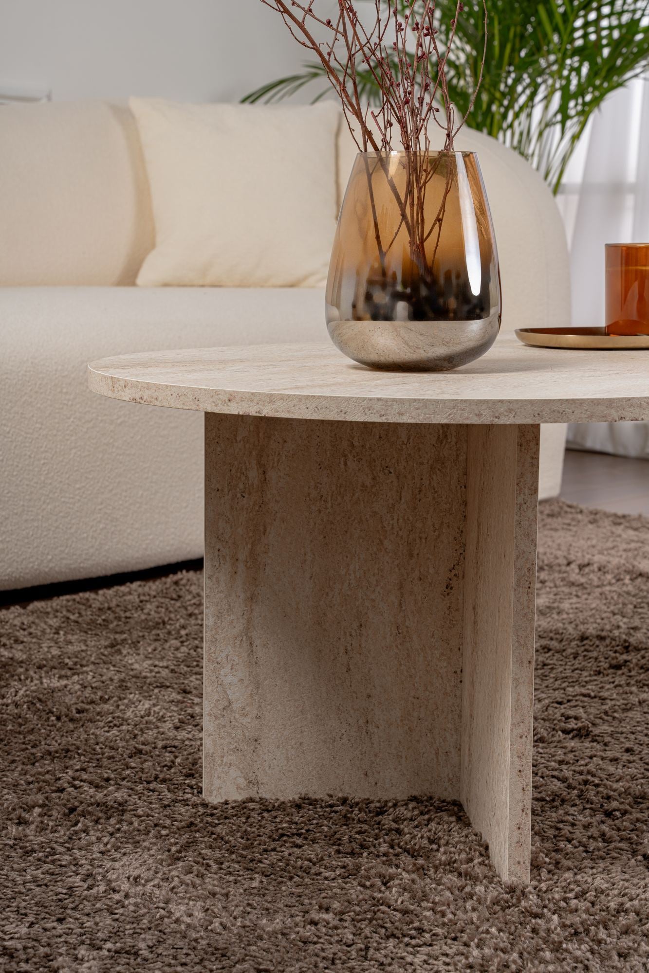 Sable - Coffee Table - Travertine