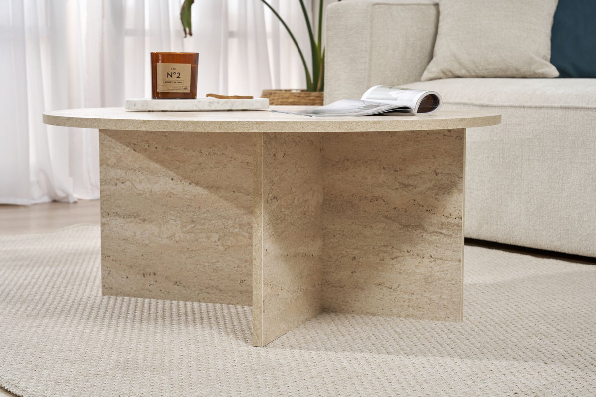 Soleil - Coffee Table - Travertine