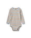 Berti Långärmad Body - Multi Blue Stripe