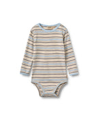 Berti Långärmad Body - Multi Blue Stripe