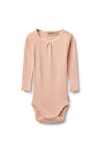 Ribstrikket Langærmet Body Lotta - Rose Cloud