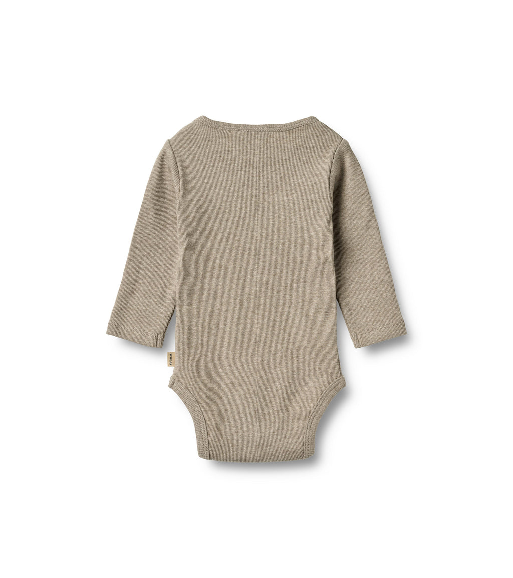 Långärmad Body Spencer - Gravel Melange