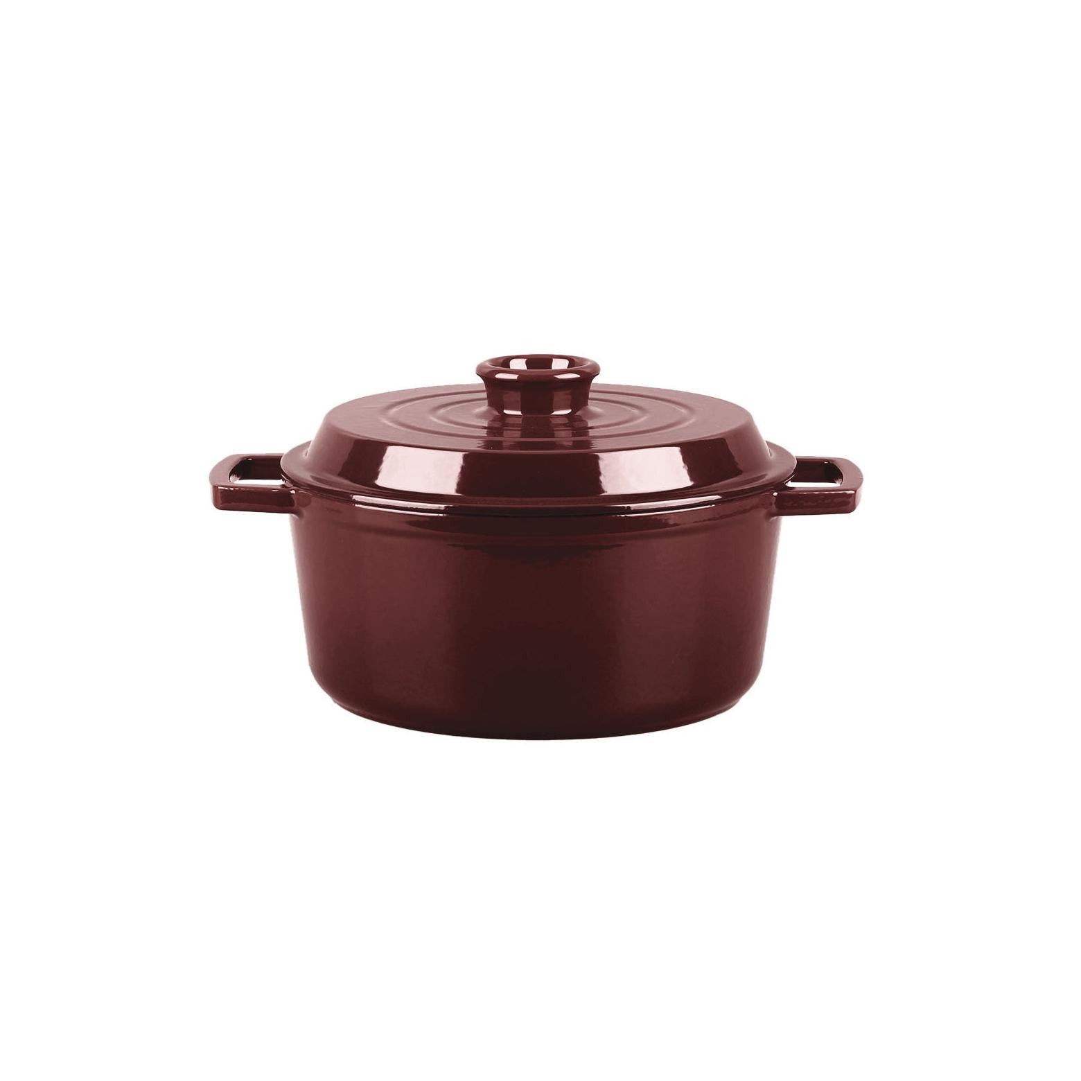 MasseIron - Cocotte Ronde - Fonte Émaillée - Merlot
