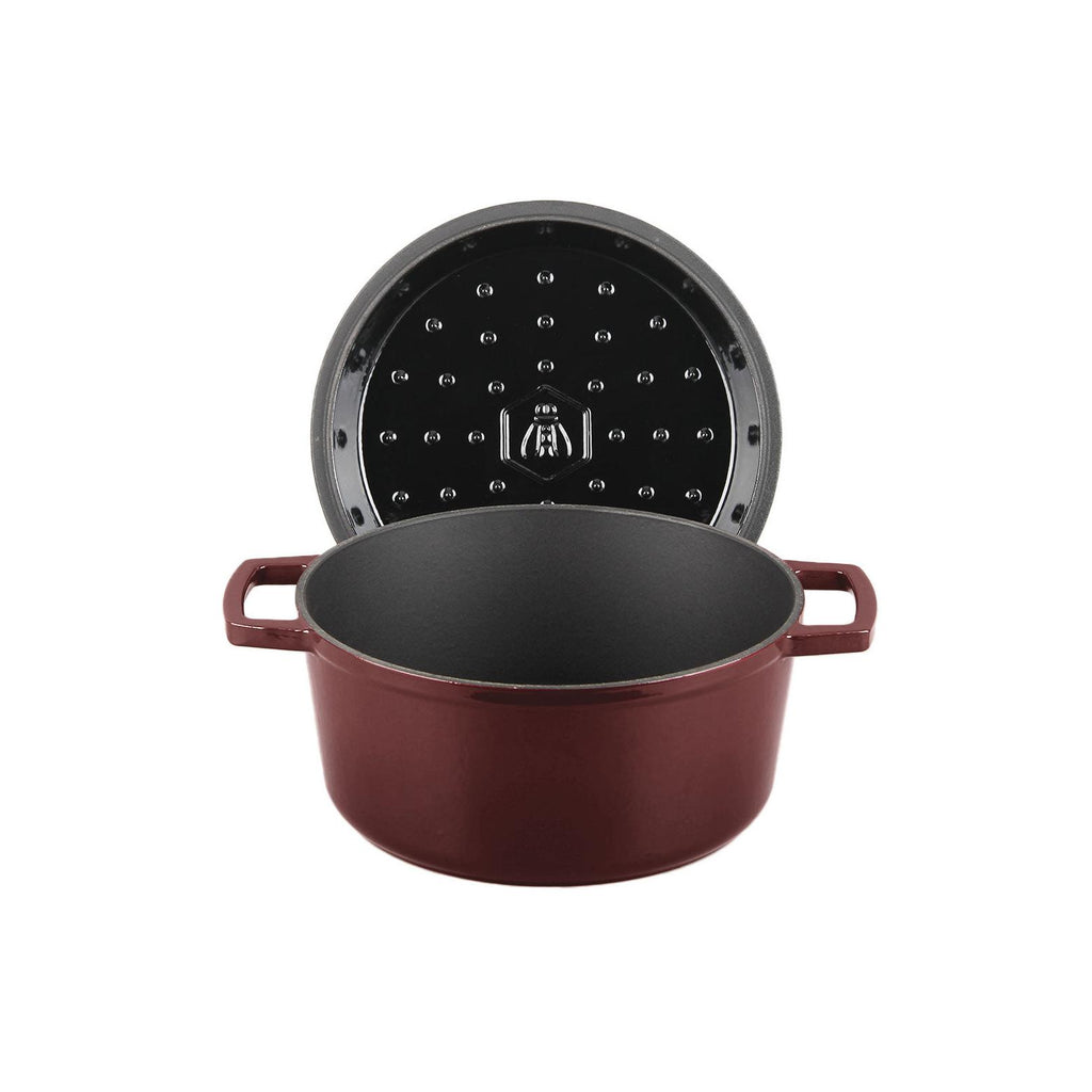 MasseIron - Cocotte Ronde - Fonte Émaillée - Merlot