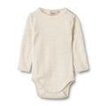Body En Laine À Manches Longues Lucca - Eggshell Melange - Bébé
