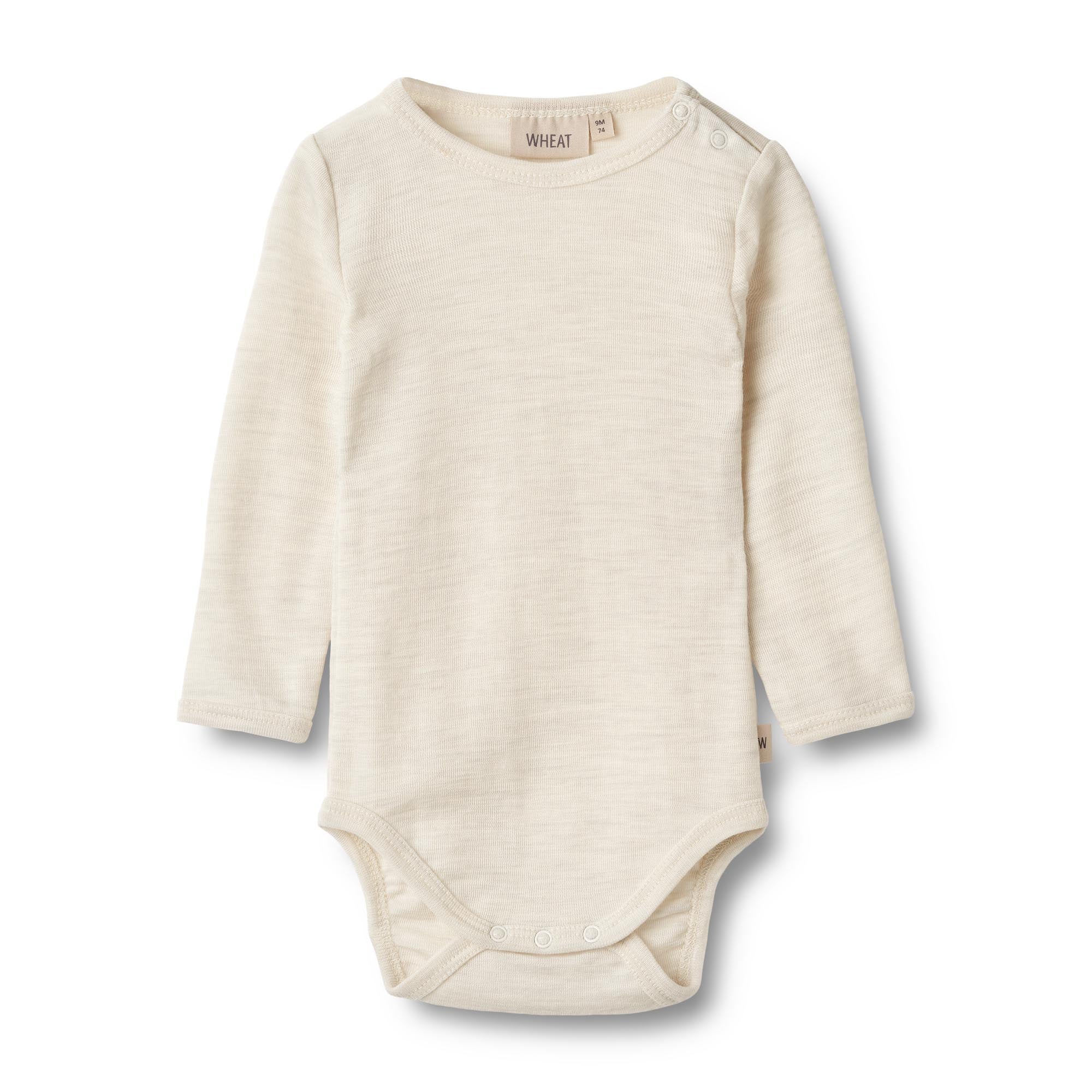 Body En Laine À Manches Longues Lucca - Eggshell Melange - Bébé