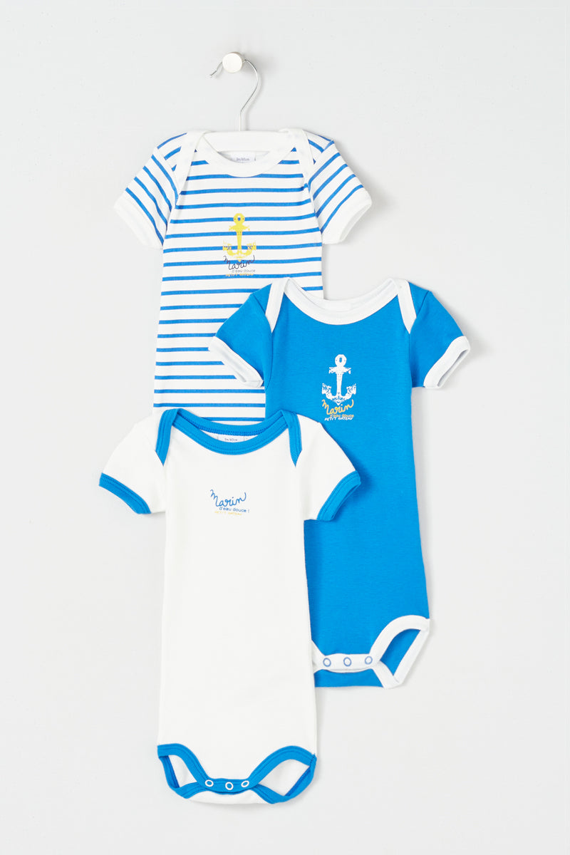 Bodysuits - Blue And White - Baby Girl