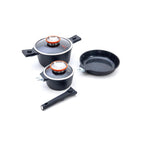 Alizée MiniMax - Juego de 8 piezas - Aluminio - Negro