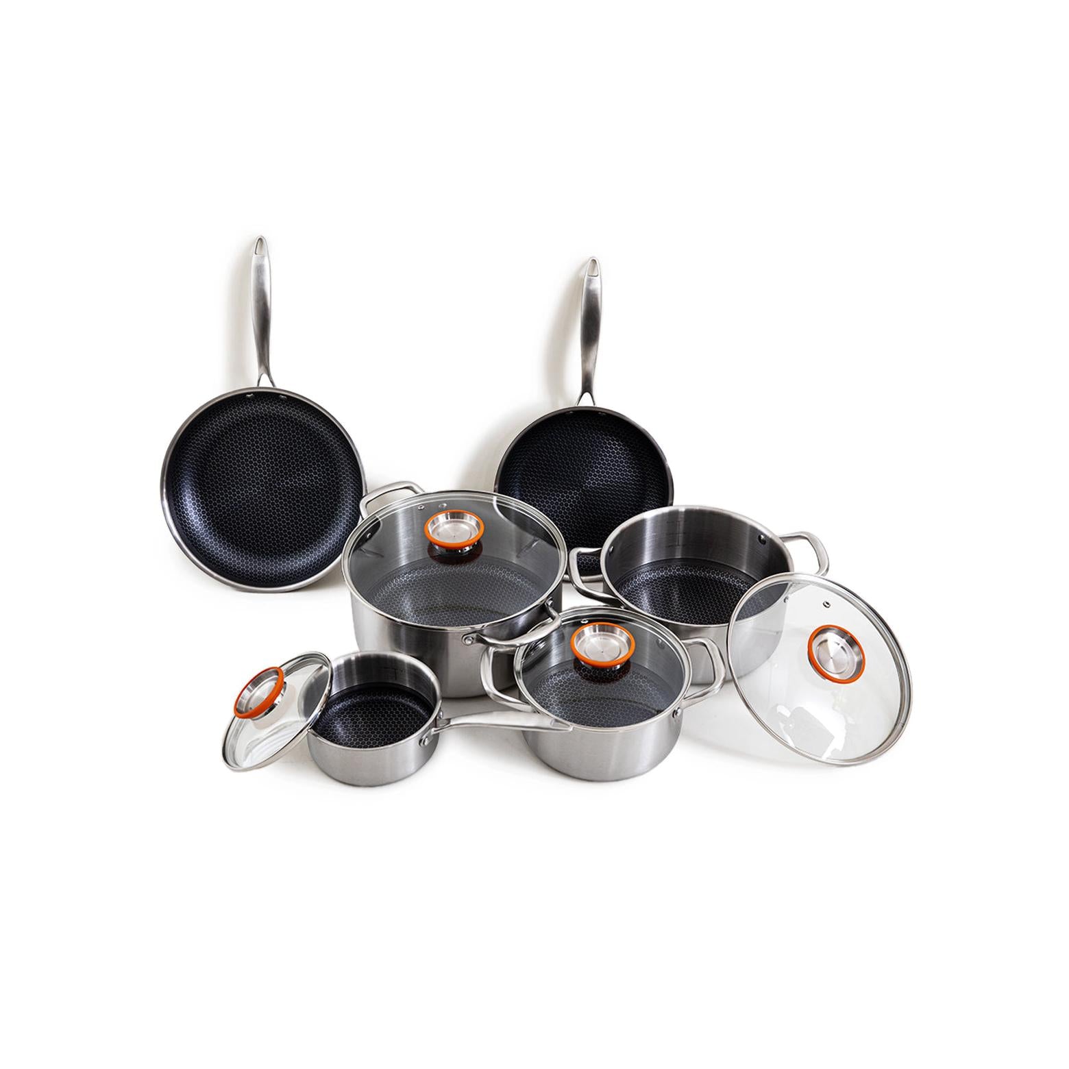 BlackSteel - Set 10 Pièces - Inox Triplex - Argenté