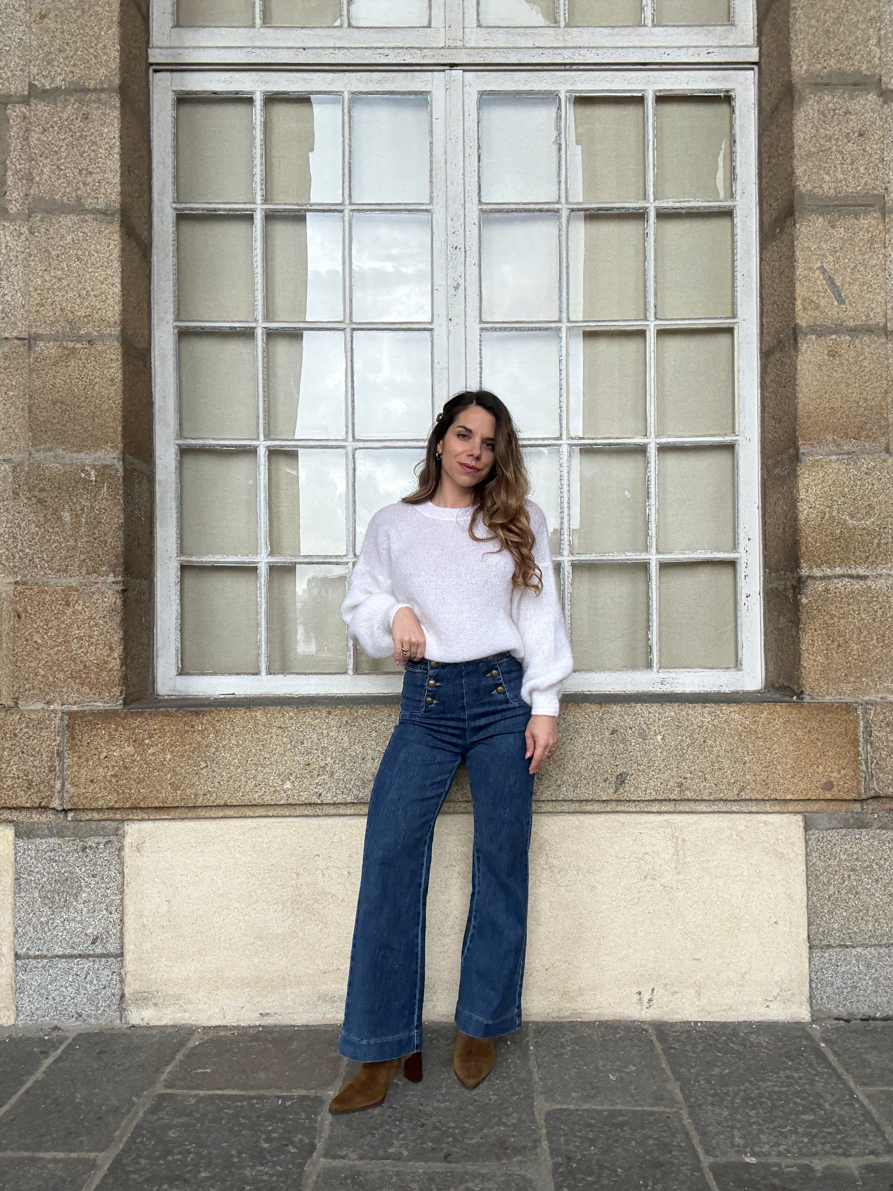 Maille En Mohair Et Laine Gaia Blanche