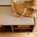 Jetson - Banc 1 Porte - Tissu & Noyer
